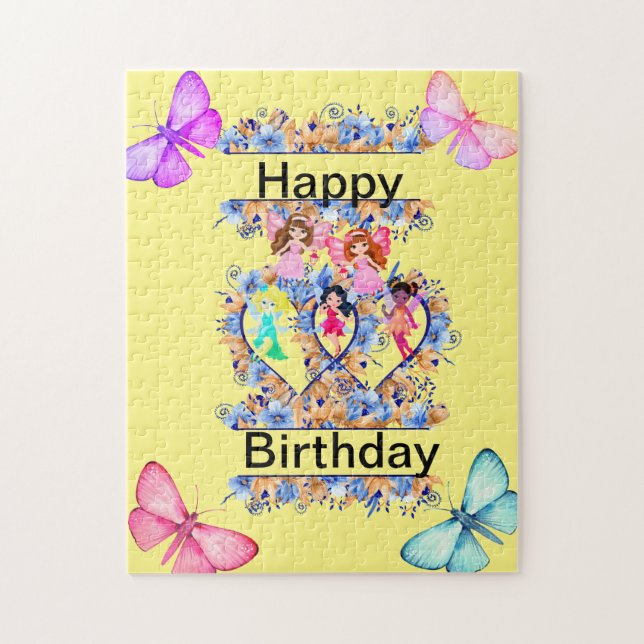 Quebra-cabeça fadas e flores (Vertical)