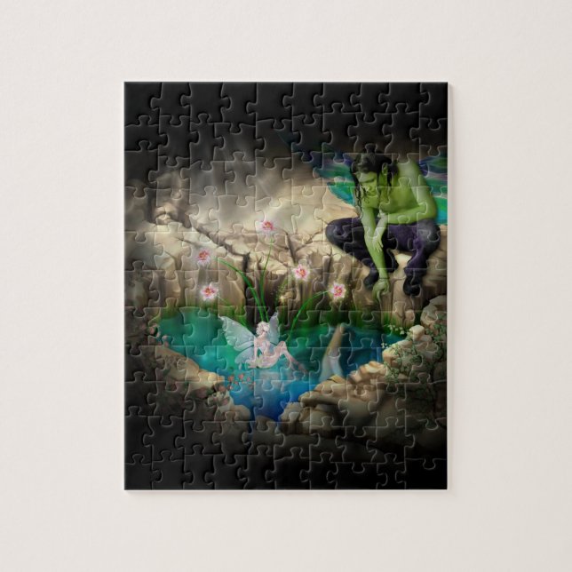 Quebra-cabeça Faerie em Elven Pond Vignette (Vertical)
