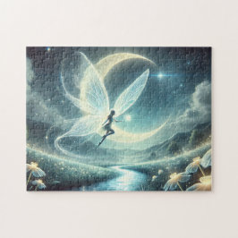 Quebra-cabeça Fairy and Moon Enchanted Night Sky