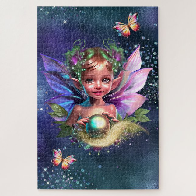 Quebra-cabeça Fairy pixie enchanted birthday party theme (Vertical)