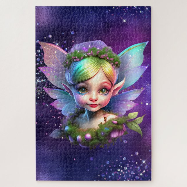 Quebra-cabeça Fairy pixie kids birthday puzzle (Vertical)