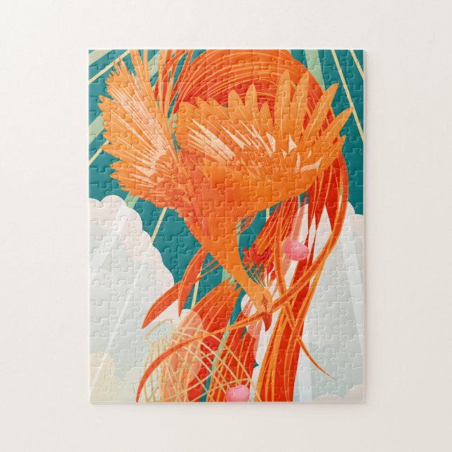 Quebra-cabeça Fairytale Firebird Golden Cage Illustration (Vertical)