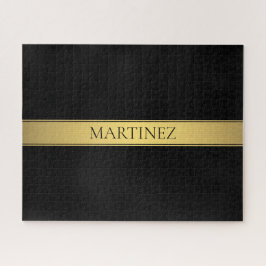 Quebra-cabeça Faixa Dourada Clássica e Fundo Preto ou FAZER FACE