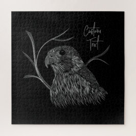 Quebra-cabeça Falcão Peregrino em Ramais de Árvore com Escrita M