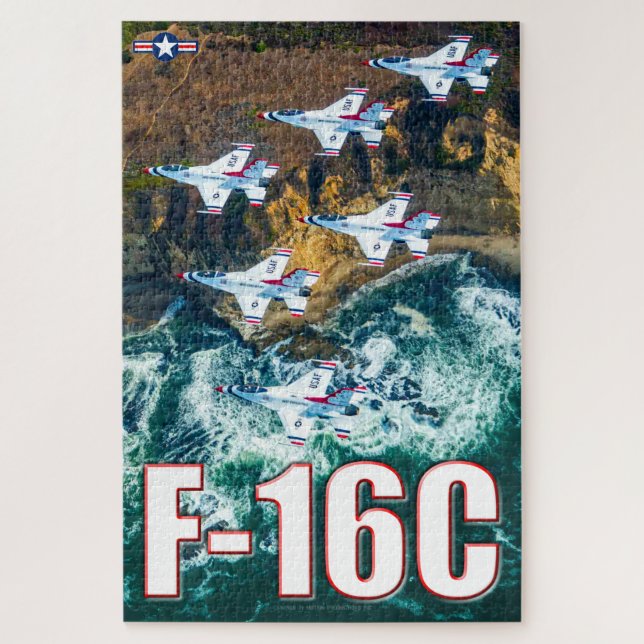 Quebra-cabeça FALCO DE COMBATE F-16C (20x30 POLEGADAS) (Vertical)