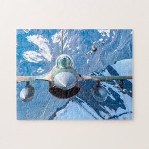 Quebra-cabeça FALCON DE LUTA F-16C - ALASKA (11x14 POLEGADAS)