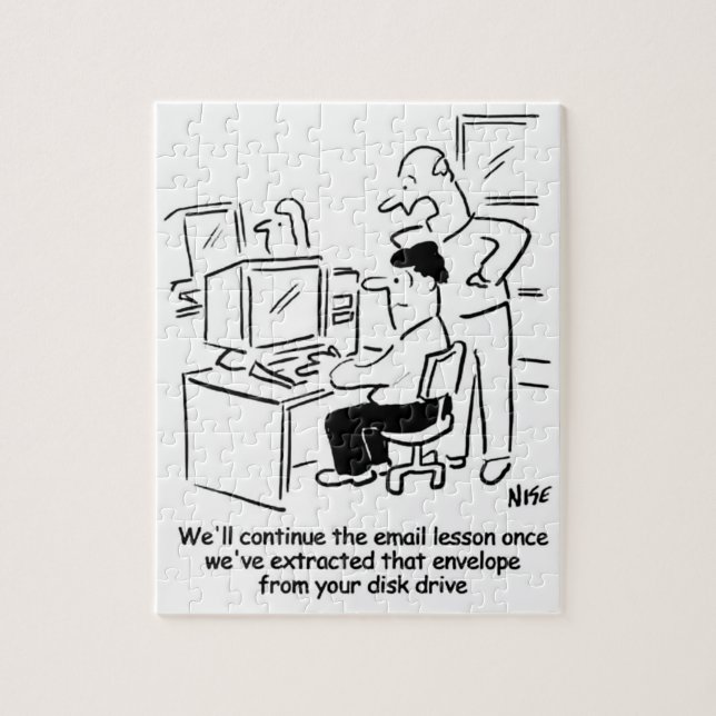 Quebra-cabeça Falha na Lição do Computador de Correio Eletrônico (Vertical)