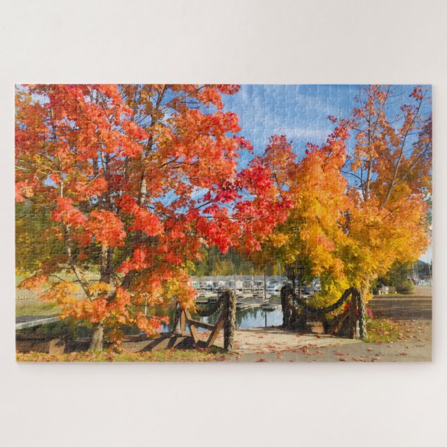 Quebra-cabeça Fall by the Lake 1000 Piece Puzzle (Horizontal)