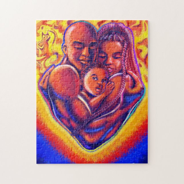 Quebra-cabeça Família Afro-Americana (Vertical)