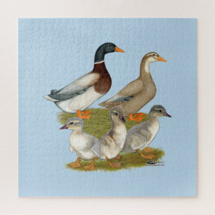 Quebra-cabeça Família de Patos da Saxónia