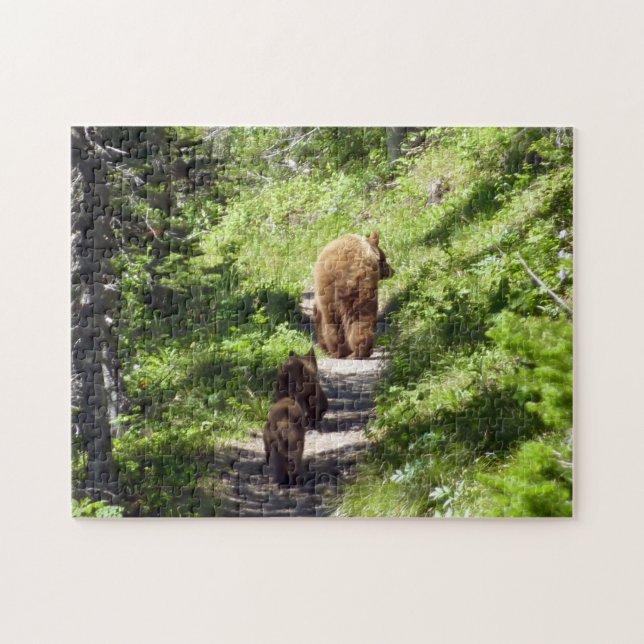 Quebra-cabeça Família de Urso Pardo (Horizontal)