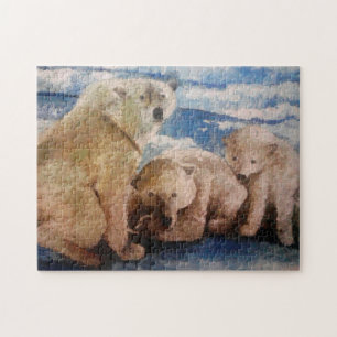Quebra-cabeça Família do urso polar