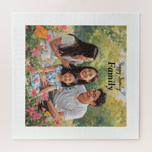 Quebra-cabeça Família Feliz Personalizada  (Horizontal)