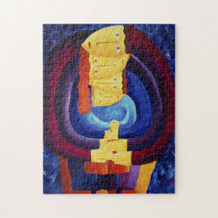 Quebra-cabeça Família Junta Retrato Moderno Pintura