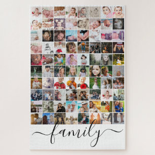 Quebra-cabeça Família Personalizada de Colagem de Fotos 80