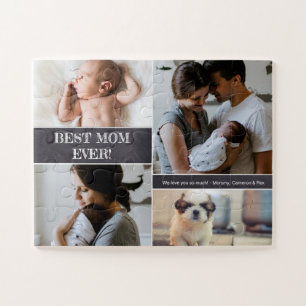 Quebra-cabeça Família Personalizada de Colagem de Fotos "Melhor 