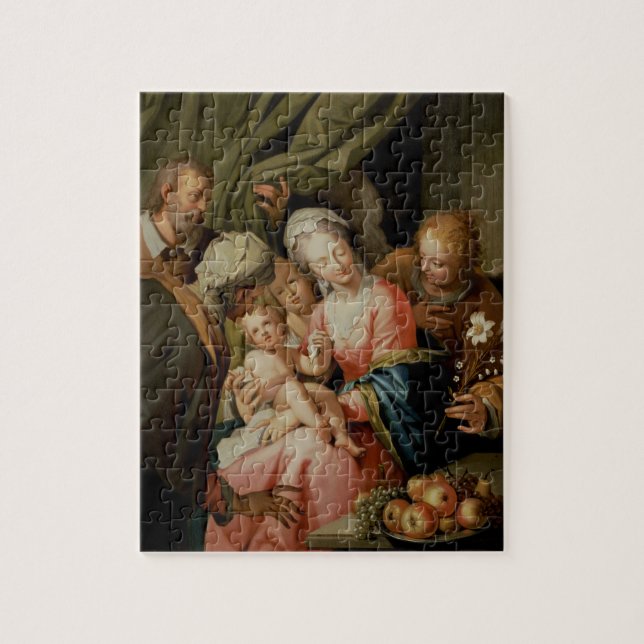 Quebra-cabeça Família santamente com St Anne (Vertical)