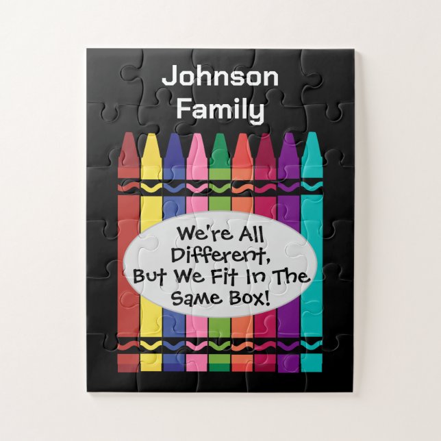 Quebra-cabeça Família Somos todos divertidos, mas Ajustado na ca (Vertical)