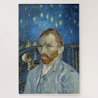 Quebra-cabeça Famoso retrato de esqueleto de pintura de Van Gogh