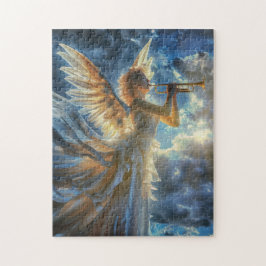 Quebra-cabeça Fanfarra Celestial Anjo Tocando Trombeta