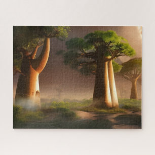 Quebra-cabeça Fantasia da Floresta Baobab Madagascar