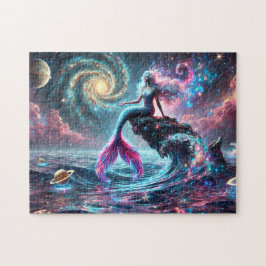 Quebra-cabeça Fantasia de Sereia Cósmica Celestial