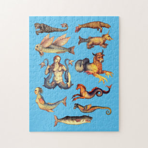 Quebra-cabeça fantasia Festas criaturas do mar monstros Arte