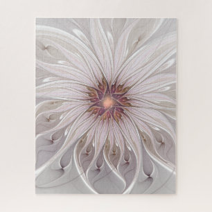 Quebra-cabeça Fantasia Floral, Flor Abstrata Moderna Pastel