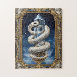 Quebra-cabeça Fantasia Mística Cobra & Cristal Alquimia Vintage