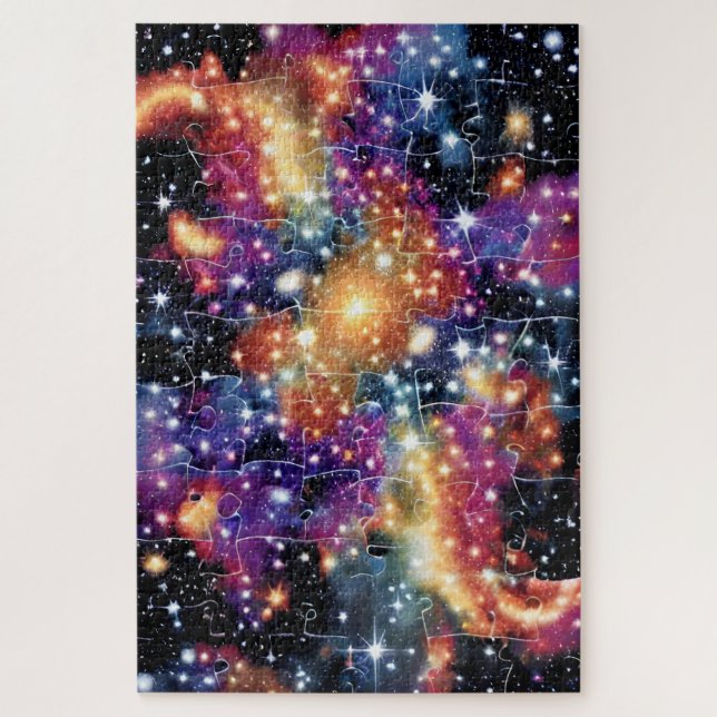 Quebra-cabeça Fantasia Olhando Luzes no Espaço Tempo Encantada (Vertical)