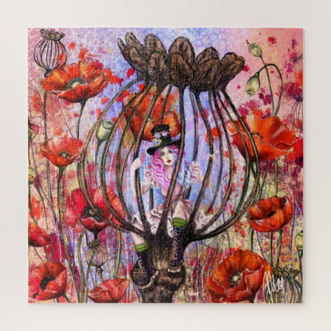 Quebra-cabeça Fantasia Papoulas (Vertical)