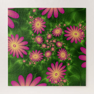 Quebra-cabeça Fantasia Rosa Flói Arte Fractal Moderna Abstrato