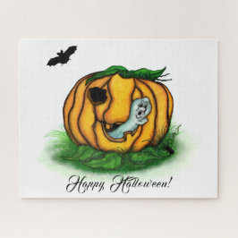 Quebra-cabeça Fantasma do Halloween, Bat, Ghost e Spider