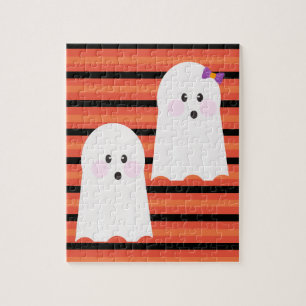 Quebra-cabeça Fantasma Fofo de Halloween Moderno