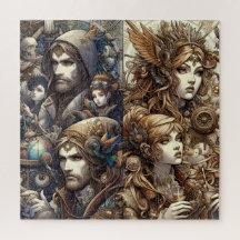 Fantástico Mundo Steampunk - Detalhado Fantasy Ill