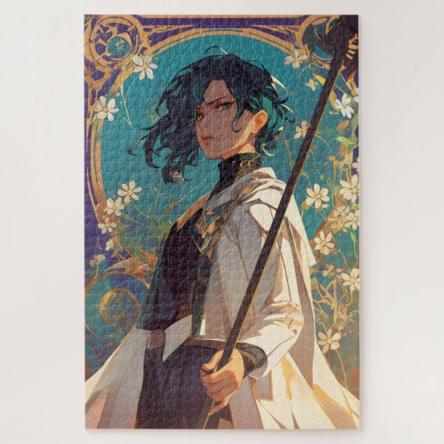 Quebra-cabeça Fantasy Anime Girl Magic (Vertical)