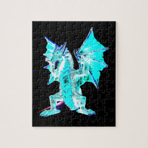 Quebra-cabeça Fantasy Aqua Blue Dragon