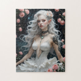Quebra-cabeça Fantasy Elegance: Elf com Rosas