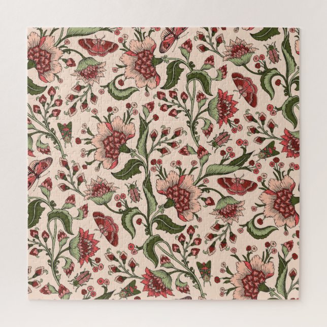 Quebra-cabeça Fantasy Flowers Paisley Hand Drawn (Vertical)