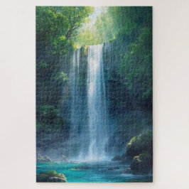 Quebra-cabeça Fantasy Forest Waterfall Jigsaw Puzzle
