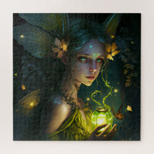 Quebra-cabeça Fantasy Linda Floresta Verde Fada