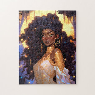 Quebra-cabeça Fantasy Mulher Afro-Americana Art