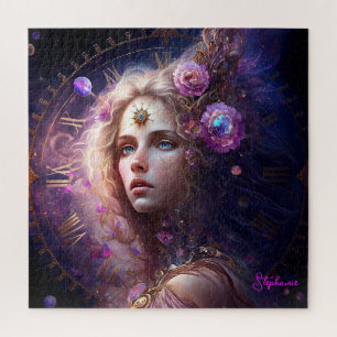 Quebra-cabeça Fantasy Princess Purple Flowers
