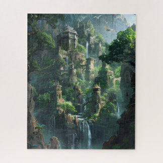 Quebra-cabeça Fantasy Waterfall Kingdom