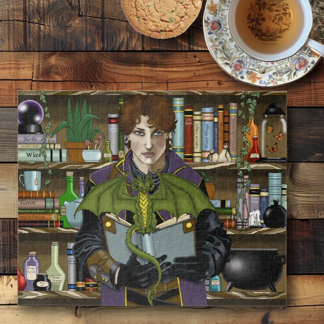 Quebra-cabeça Fantasy Wizard Livros Poções de Dragões (Criador carregado)