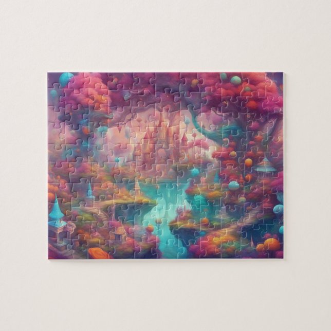 Quebra-cabeça Fantasy World Colorful Magic Castle (Horizontal)