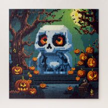 Fantôme d'halloween en pixel art