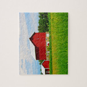 Quebra-cabeça Farão e pastagem de campo vermelho