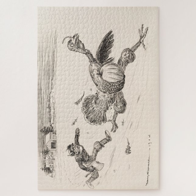 Quebra-cabeça Farmer perseguindo a Turquia - William Walker (Vertical)