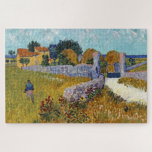 Quebra-cabeça Farmhouse in Provence (1888) por Vincent Van Gogh (Horizontal)